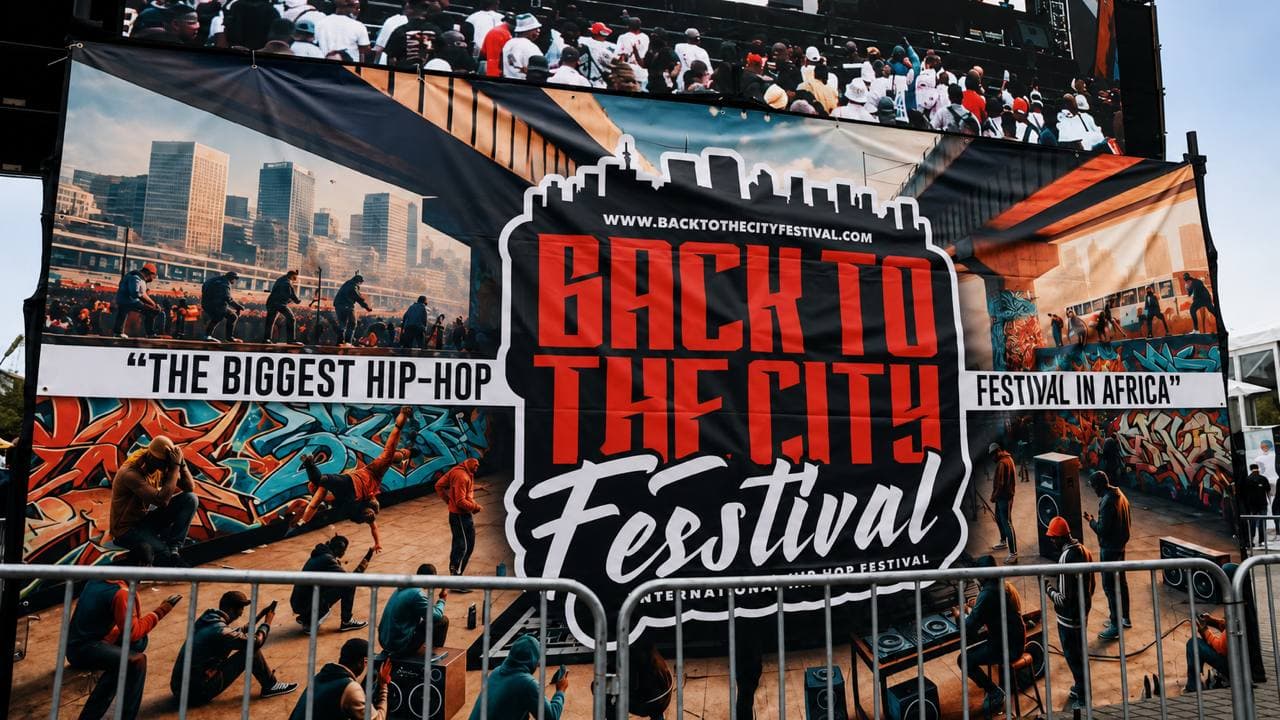 Back to the City Festival stage banner